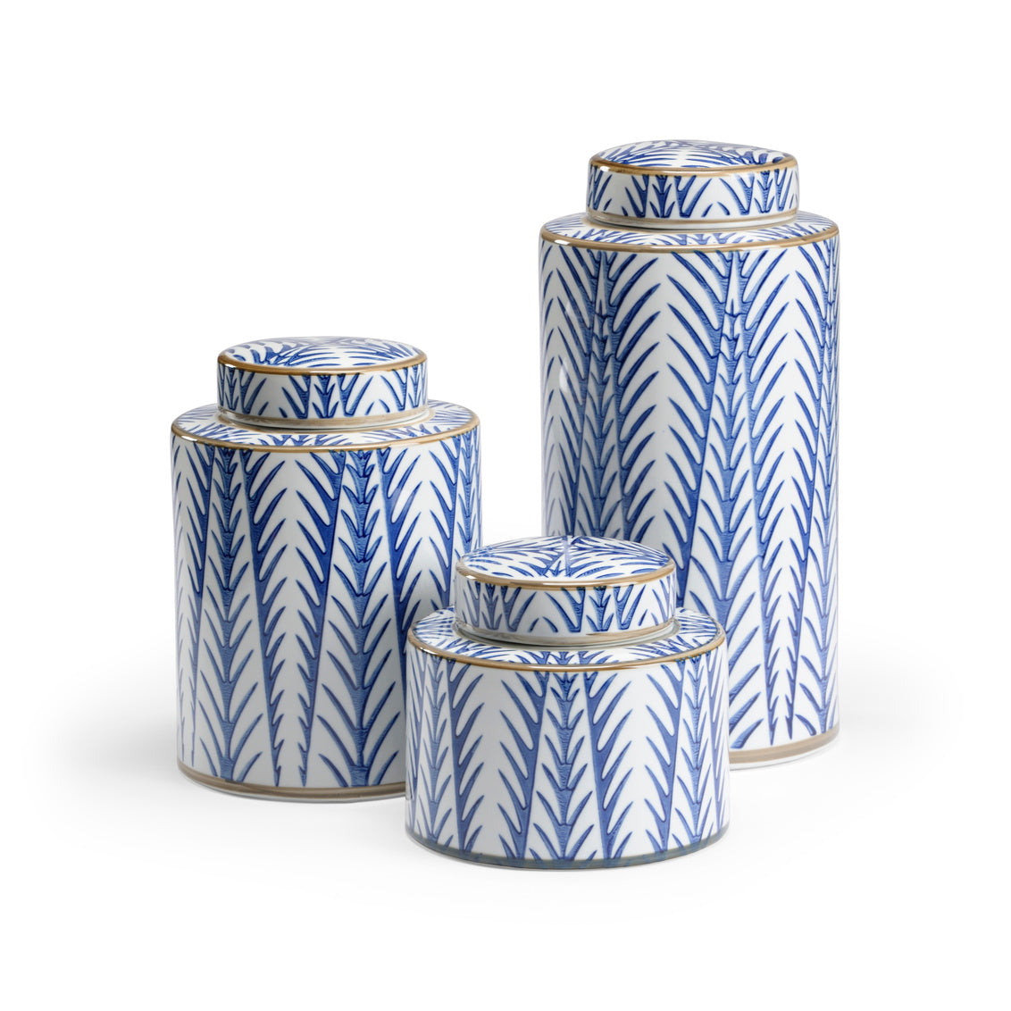 Wildwood Blue Fronds Canisters (S3)
