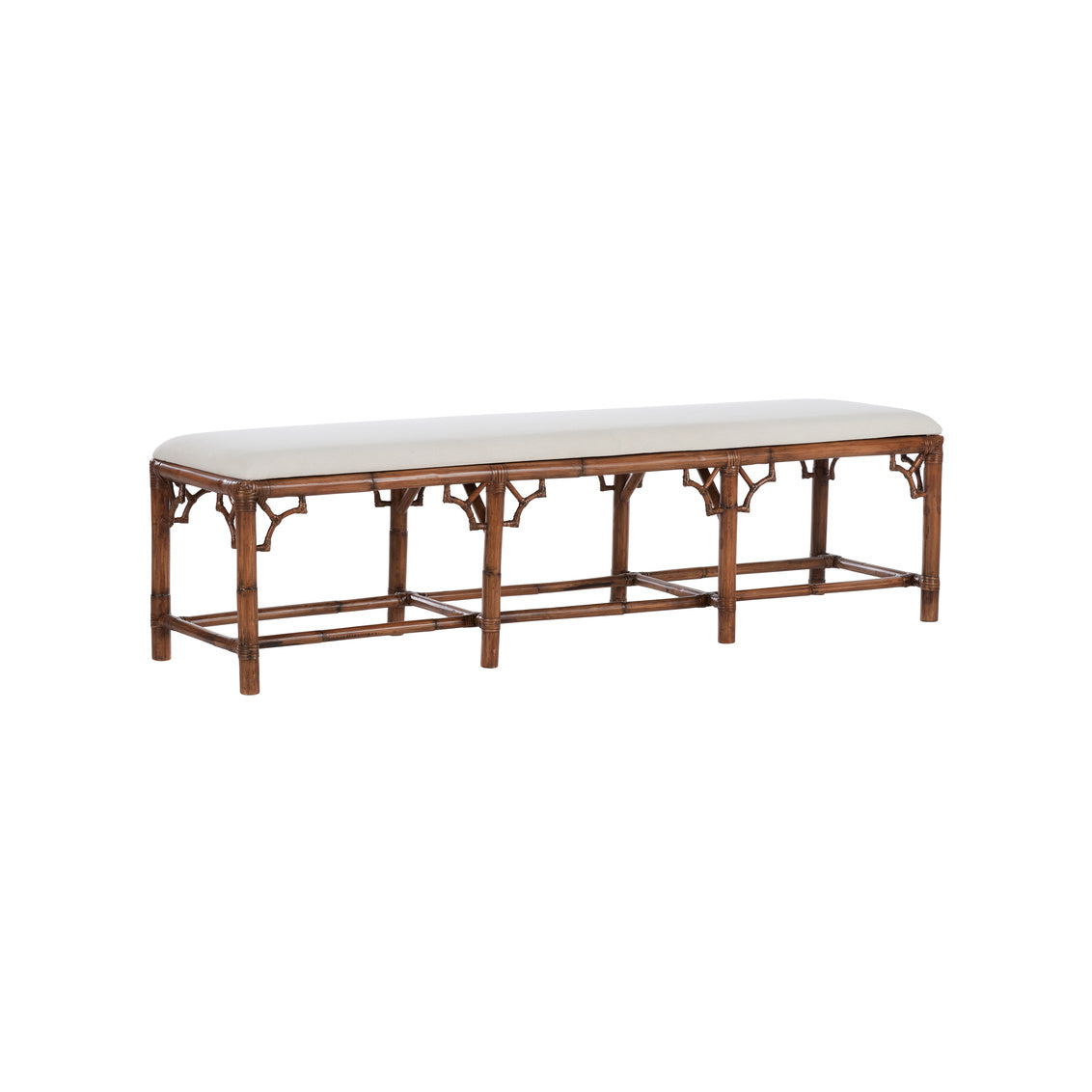 Chelsea House Chippendale Bamboo Bench - Brown