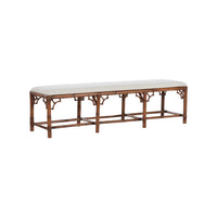 Chelsea House Chippendale Bamboo Bench - Brown
