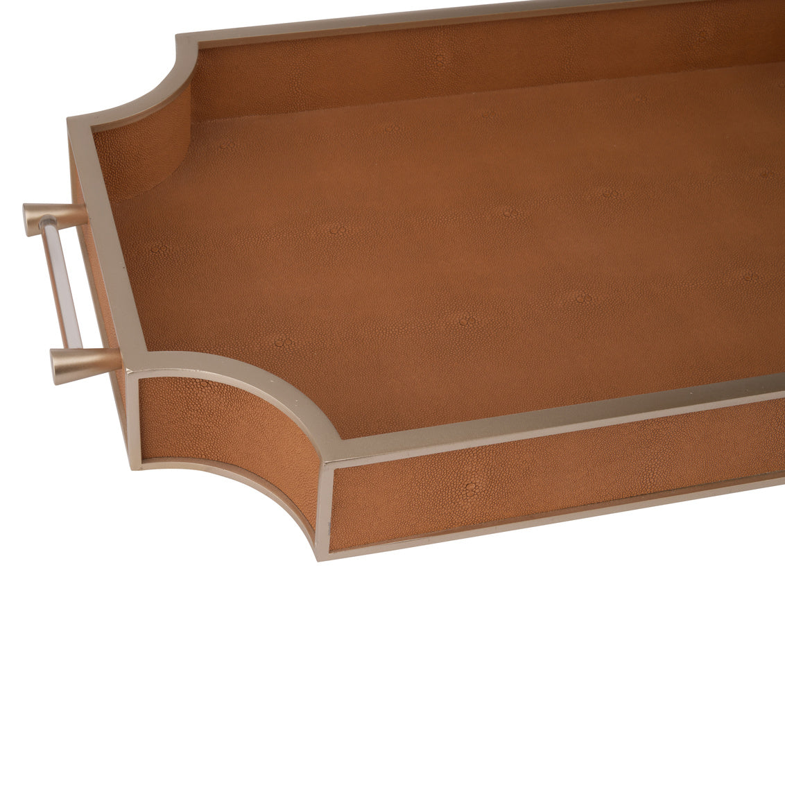 Chelsea House Shagreen Tray - Brown