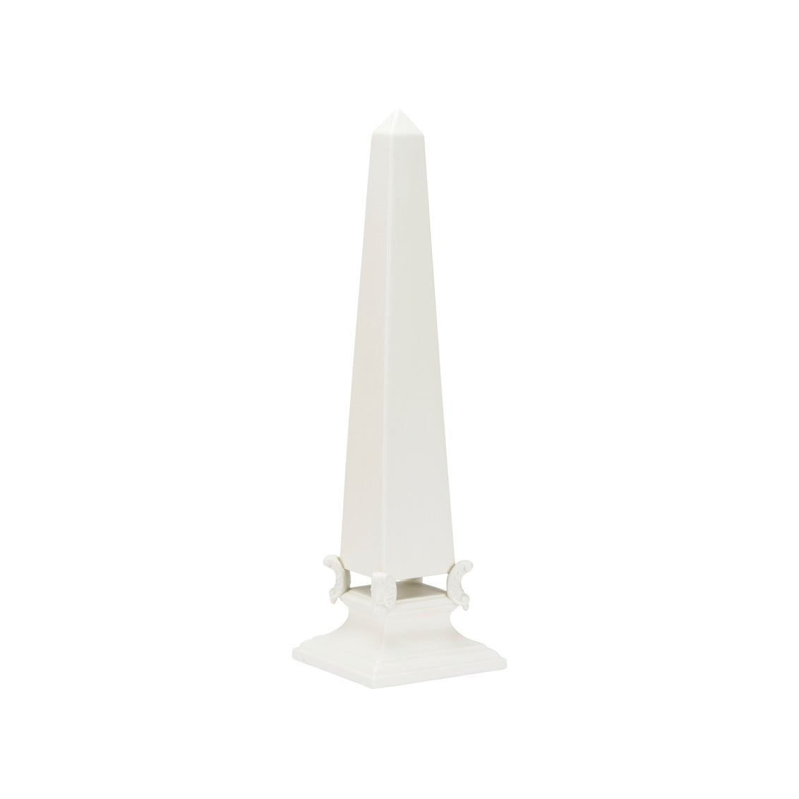 Chelsea House White Neoclassical Obelisk - LG