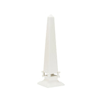 Chelsea House White Neoclassical Obelisk - LG