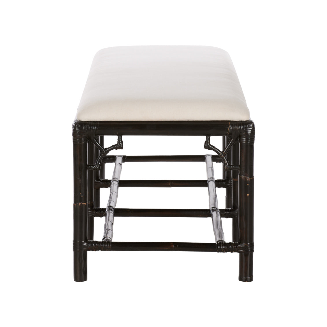 Chelsea House Chippendale Bamboo Bench - Cracked Pepper
