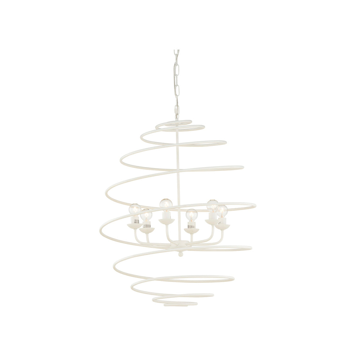 Chelsea House Spyral Chandelier - White