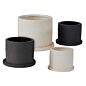 Design Shop Easton Pot with Saucer 5.5"x 4.25", Set of 2