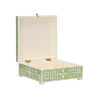 Chelsea House Bone Inlay Box-Green