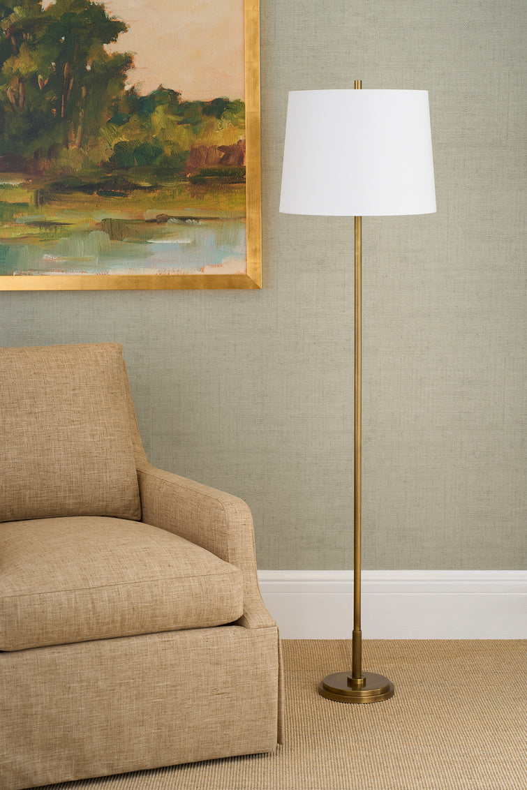 Chelsea House Underwood Floor Lamp - Aged Brass