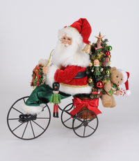 Karen Didion Lighted Biking Through Christmas Santa