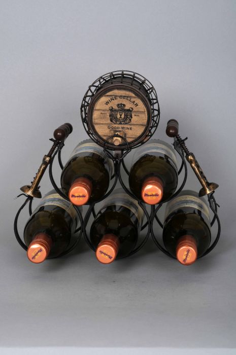 Karen Didion 5 Bottle Wine Holder Rack