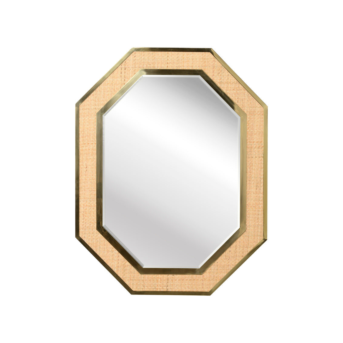 Wildwood Dunbar Brass And Cane Mirror