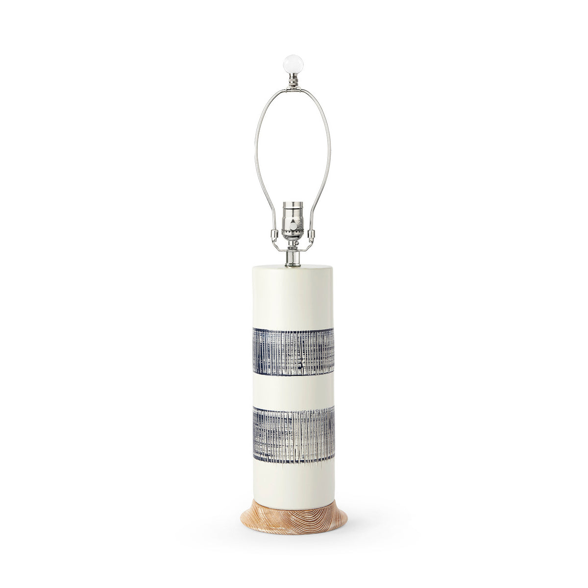 Villa & House Elena Lamp Without Shade, Blue and White