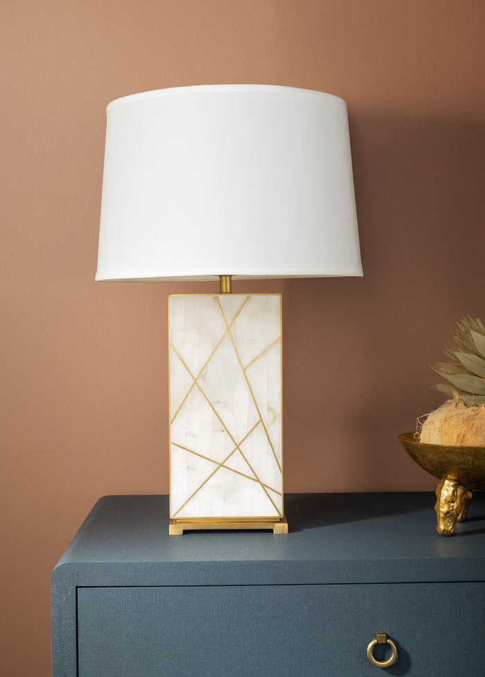 Villa & House Elgin Lamp Without Shade, Alabaster