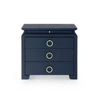 Villa & House Elina 3-Drawer Side Table, Storm Blue