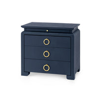 Villa & House Elina 3-Drawer Side Table, Storm Blue
