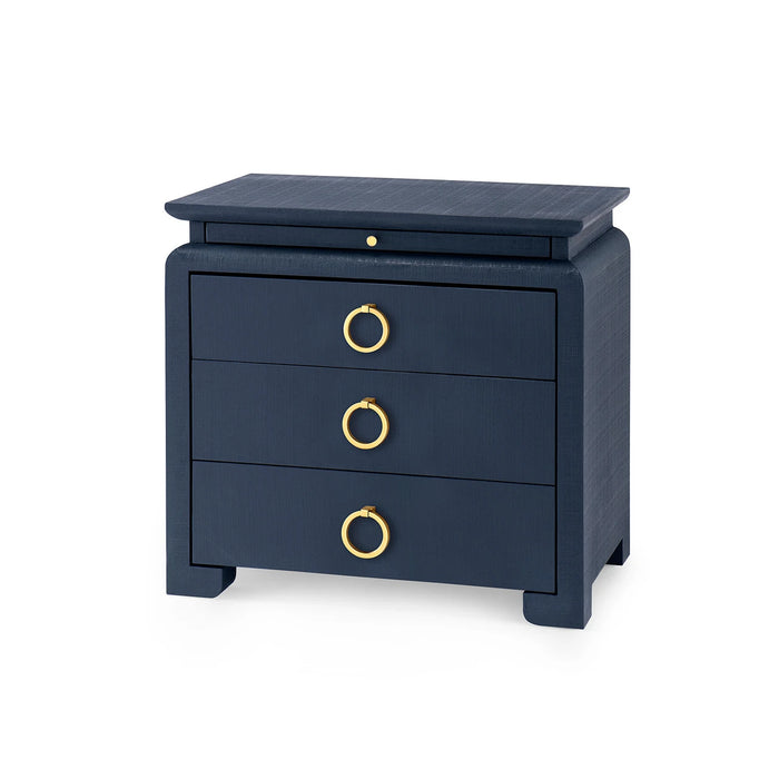 Villa & House Elina 3-Drawer Side Table, Storm Blue