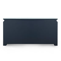 Villa & House Elina Extra Large 6-Drawer with Glass Top, Storm Blue