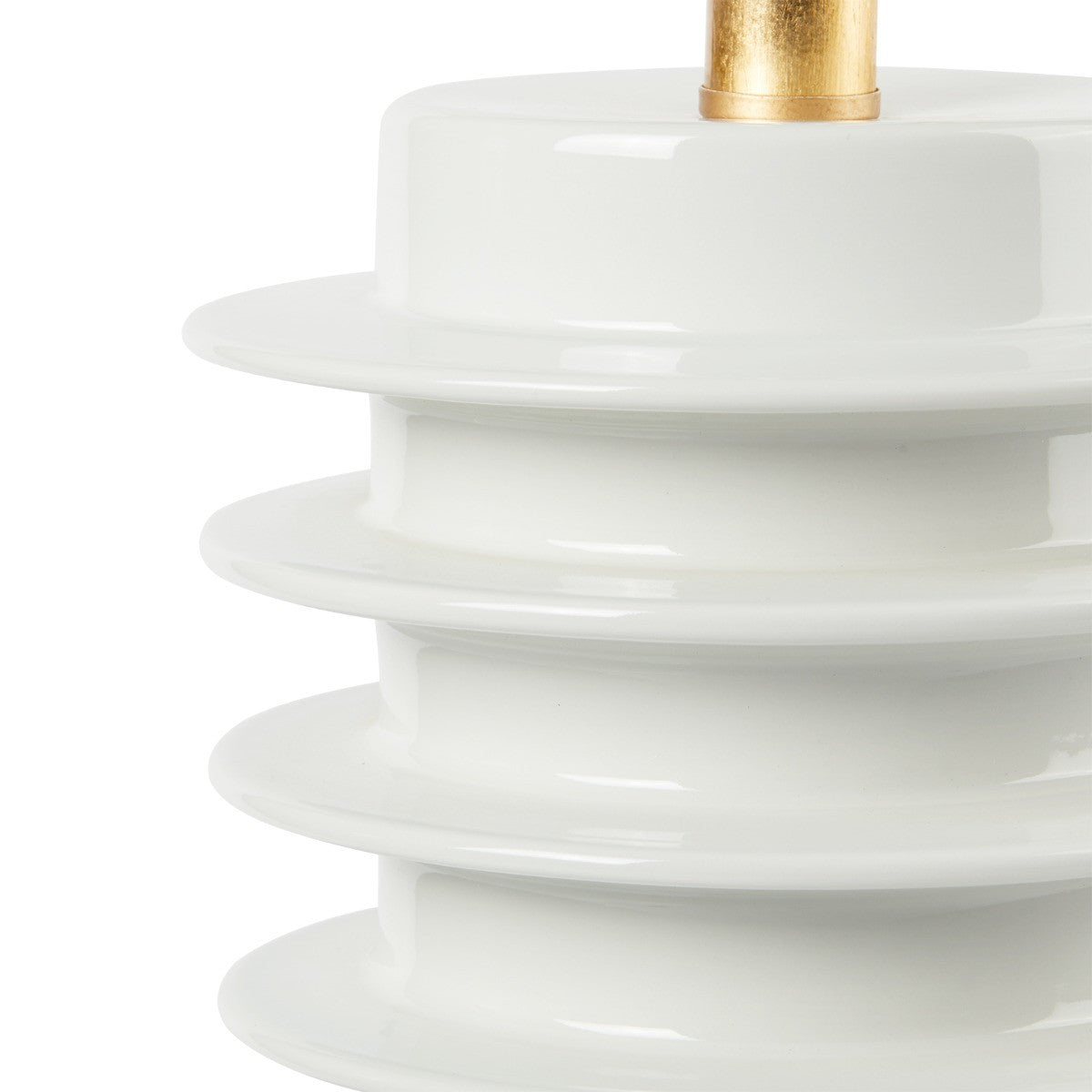 Villa & House Elektra Lamp with Shade 17-inch White Linen, with Gold, Cool White