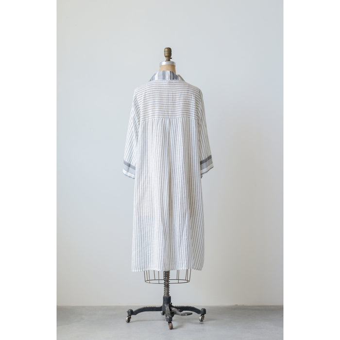 Design Shop Cotton Yarn Dyed Isabella Duster, Medium