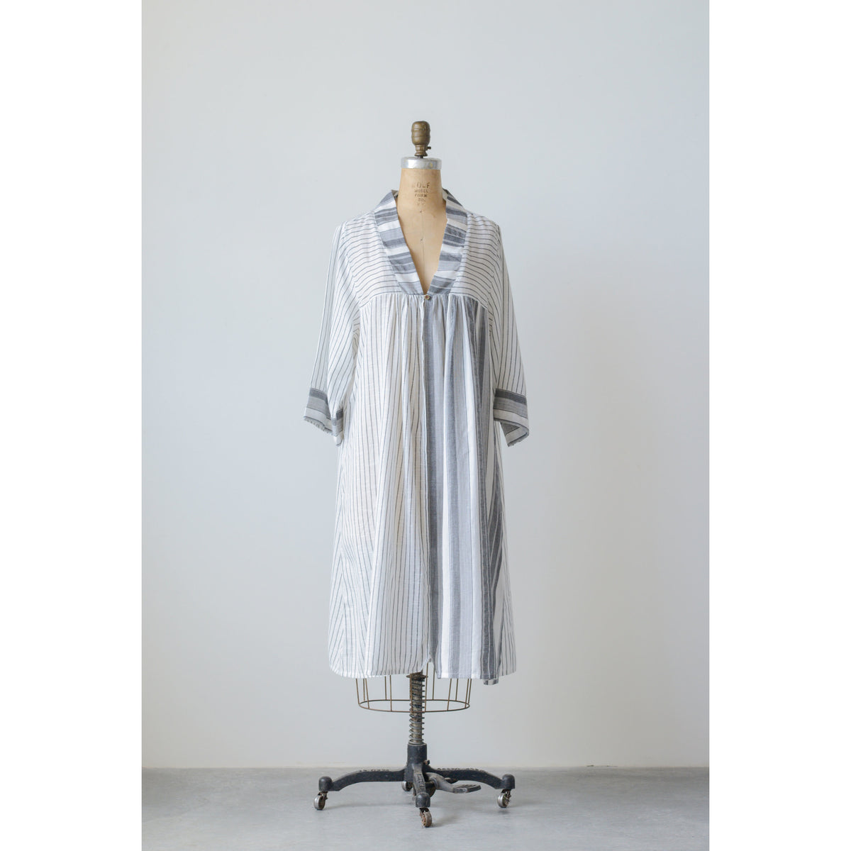 Design Shop Cotton Yarn Dyed Isabella Duster, Large