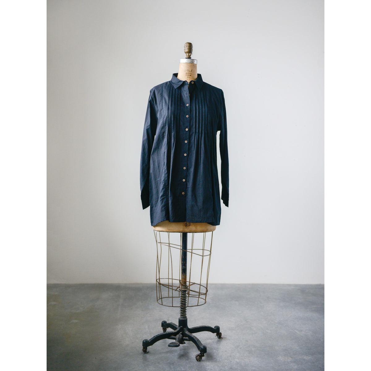 Design Shop Cotton Voile Pleated Favorite Shirt, Medium