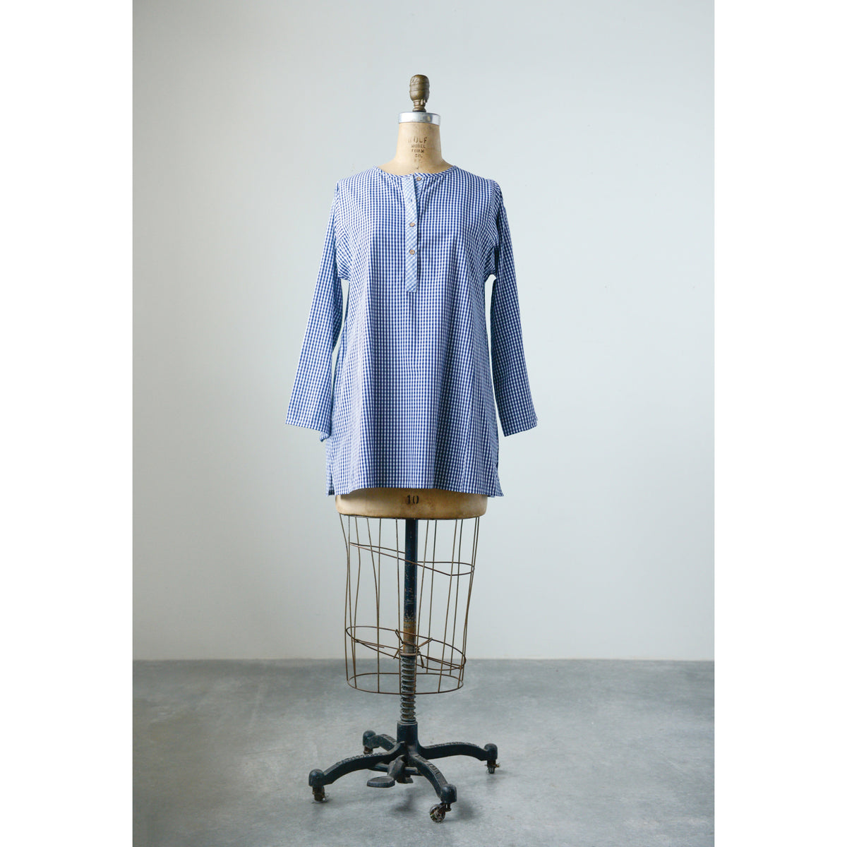 Design Shop Cotton Woven Gingham Nellie Shirt, Medium