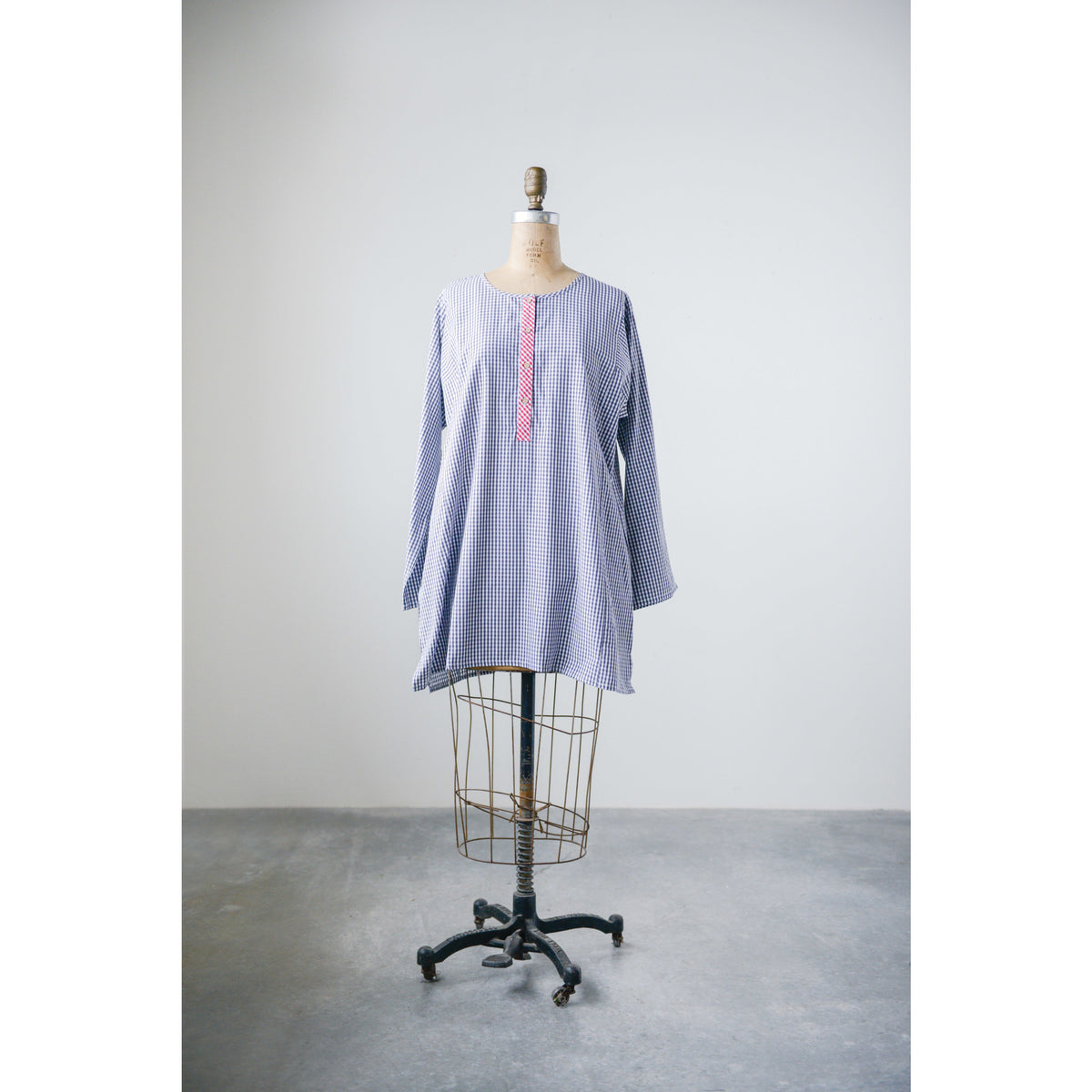 Design Shop Cotton Woven Gingham Nellie Shirt, Large