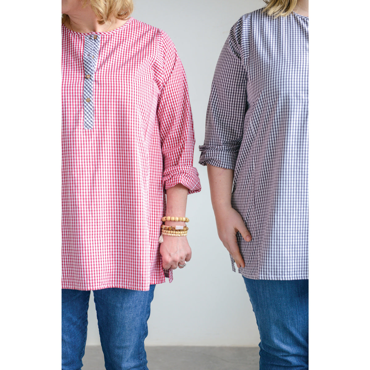 Design Shop Cotton Woven Gingham Nellie Shirt, Large