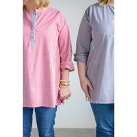 Design Shop Cotton Woven Gingham Nellie Shirt, Large