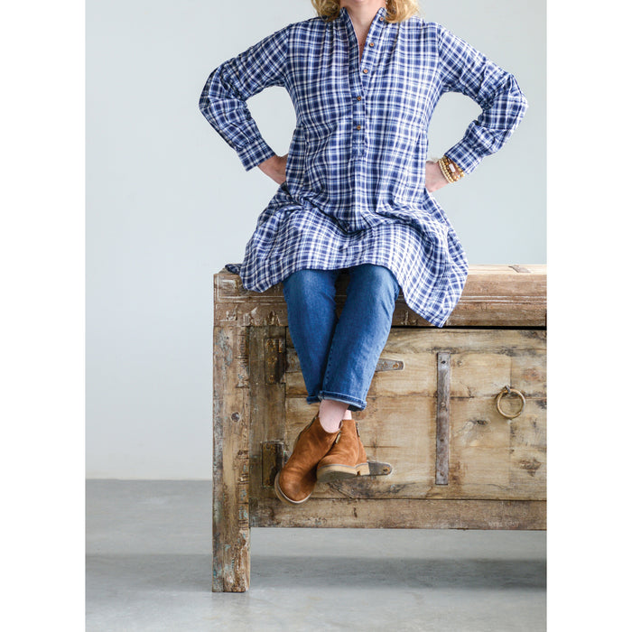 Design Shop Cotton Madras Plaid Tunic, Small