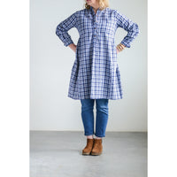 Design Shop Cotton Madras Plaid Tunic, Extra Large