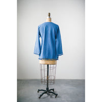 Design Shop Double Cotton Slub Nima Shirt with Tassels, Large
