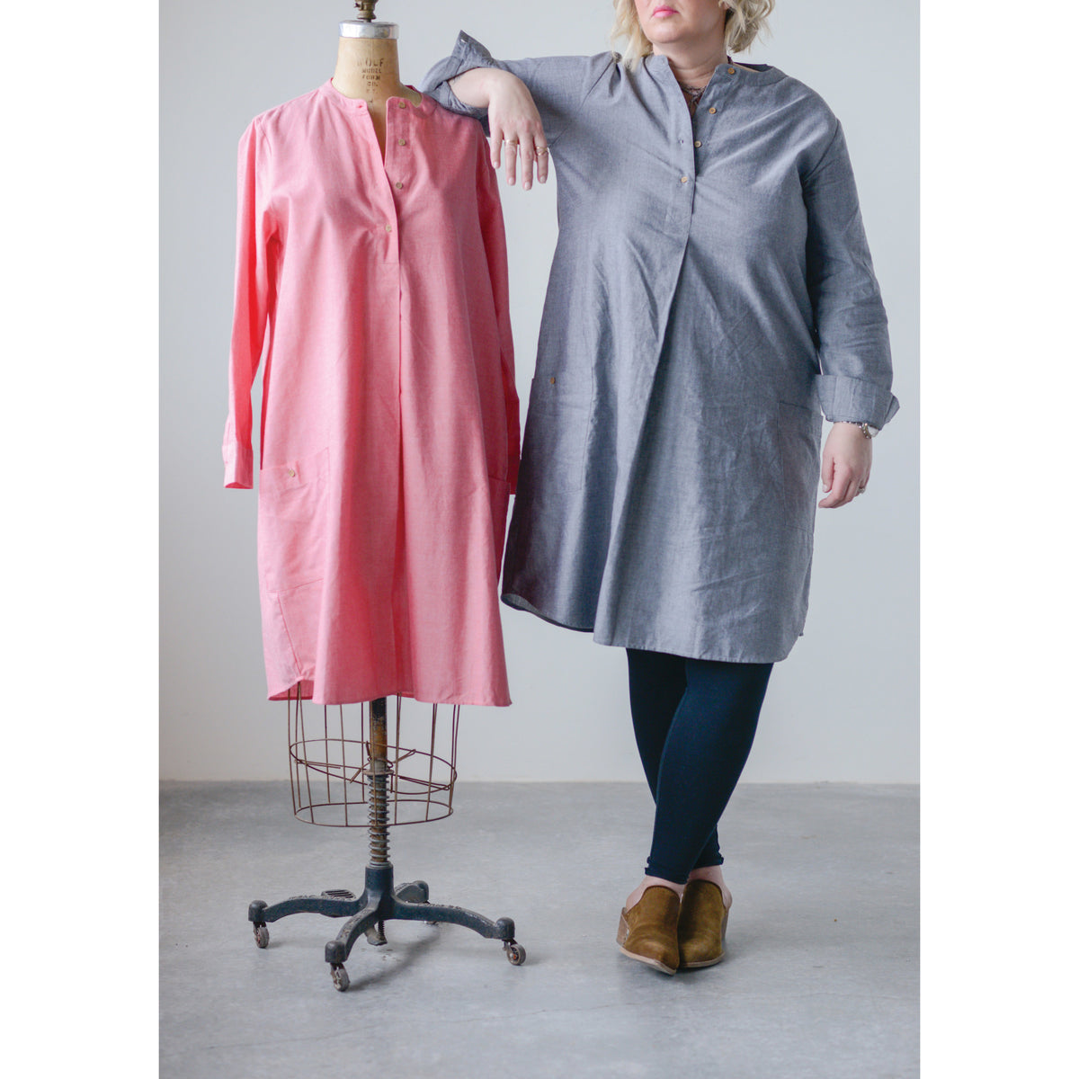 Design Shop Cotton Chambray Claire Dress/Tunic, Medium
