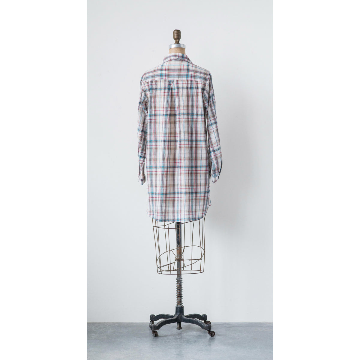 Design Shop Cotton Kayla Tunic, Multi-Plaid, Medium