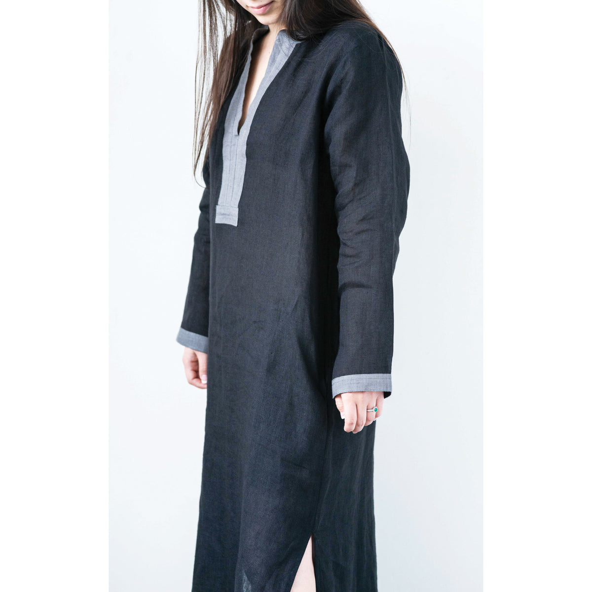 Design Shop Linen Palm Caftan, Extra Large