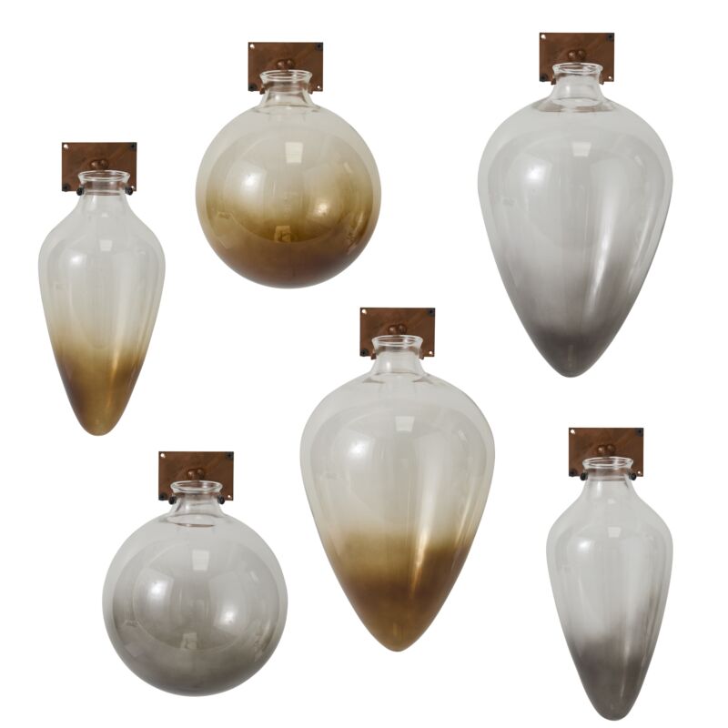 Design Shop Envision Wall Mount Vase 7"x 8.25", Set of 4