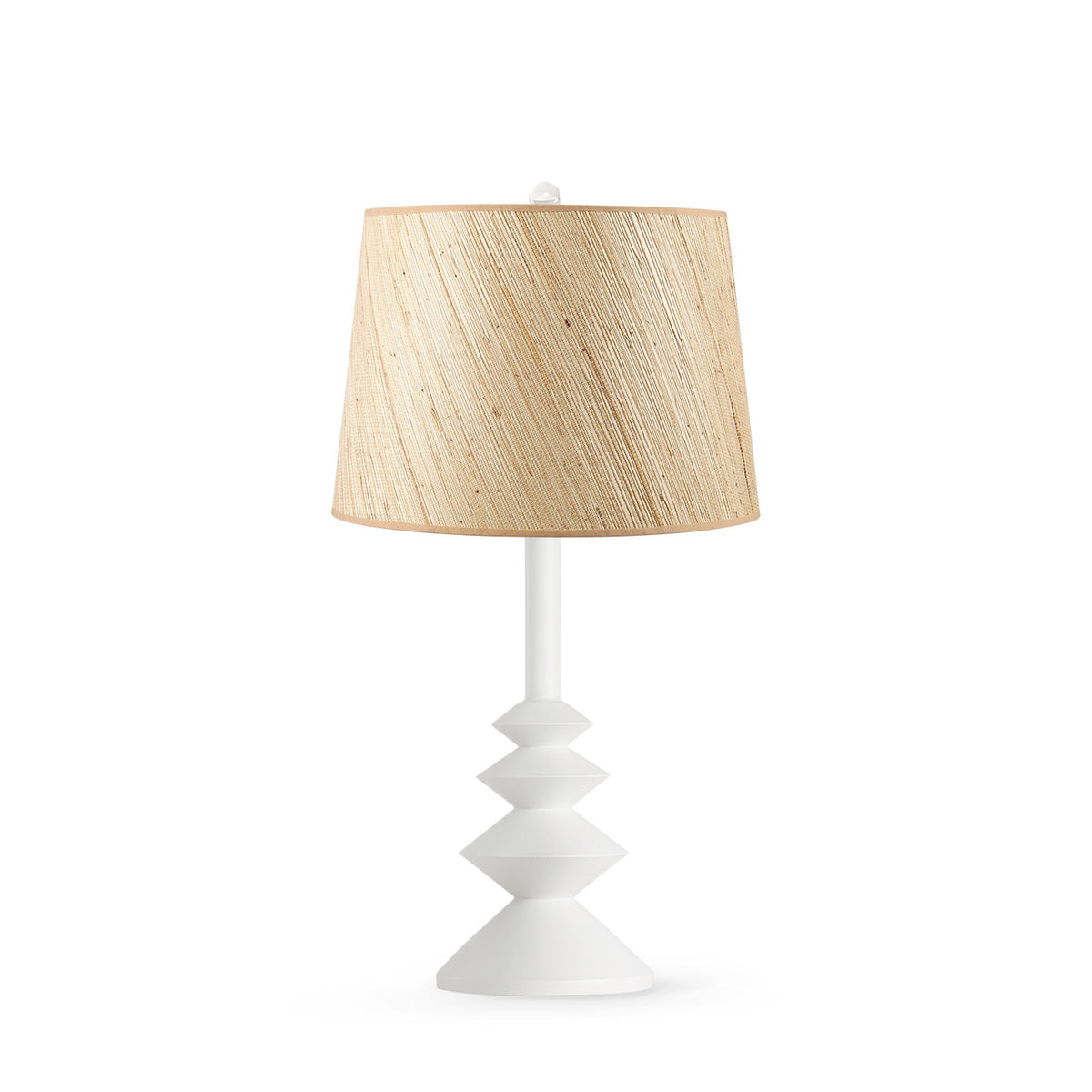Villa & House Ernst Lamp with Shade 14-inch Papyrus, with Nickel, Plaster White