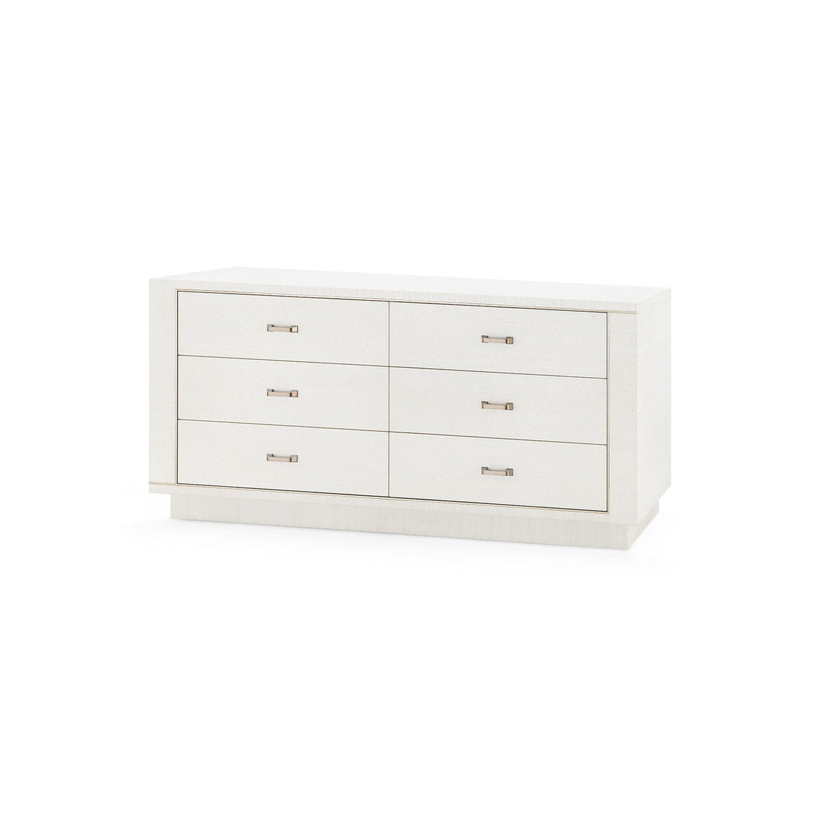 Villa & House Ethan 6-Drawer with Glass Top, Sand White
