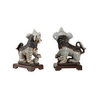 Chelsea House Chinese Dogs - Blue (Pr)