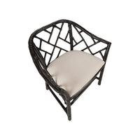 Chelsea House Chippendale Bamboo Arm Chair - Cracked Pepper