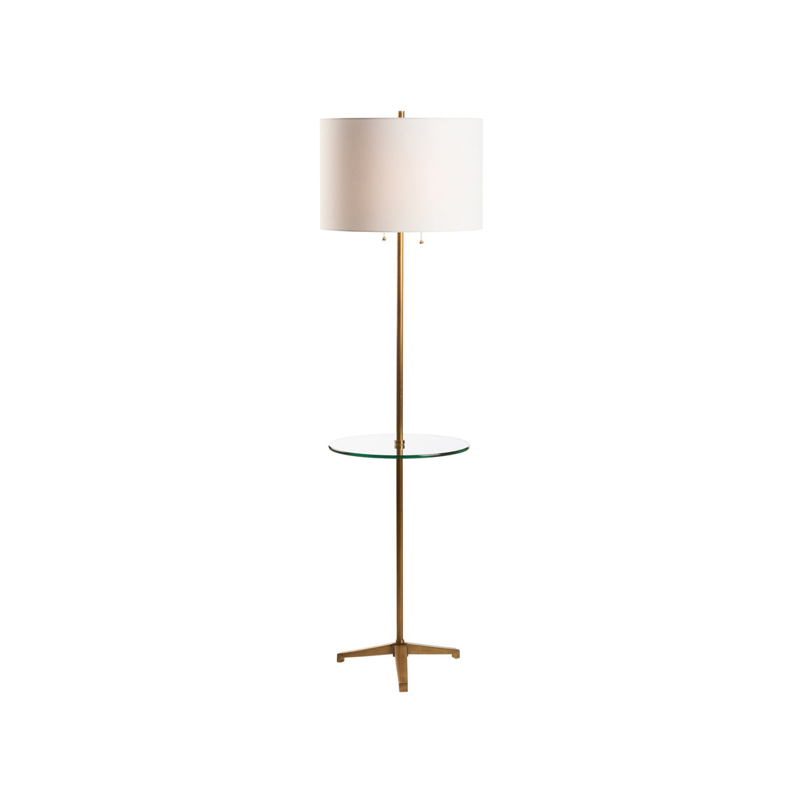 Chelsea House Blythwood Floor Lamp w/  Glass Table - Aged Brass