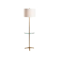 Chelsea House Blythwood Floor Lamp w/  Glass Table - Aged Brass