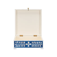 Chelsea House Bone Inlay Box-Blue