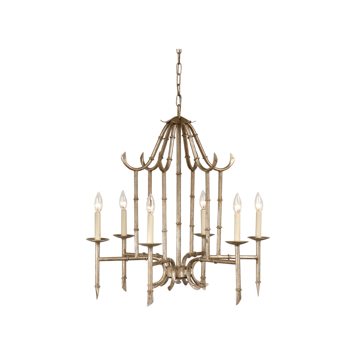 Wildwood Bamboo Chandelier - Silver
