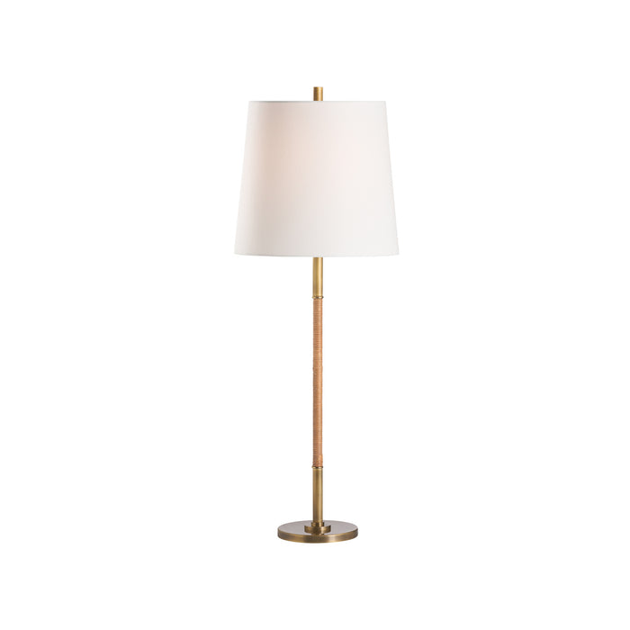 Chelsea House Amelia Rattan Lamp - Aged Brass