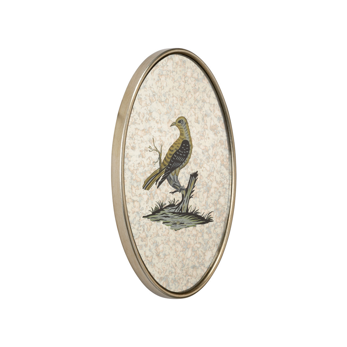 Chelsea House Oval Antiqued Mirrored Bird-A