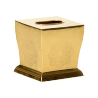 Wildwood Waved Edge Tissue Box - Brass