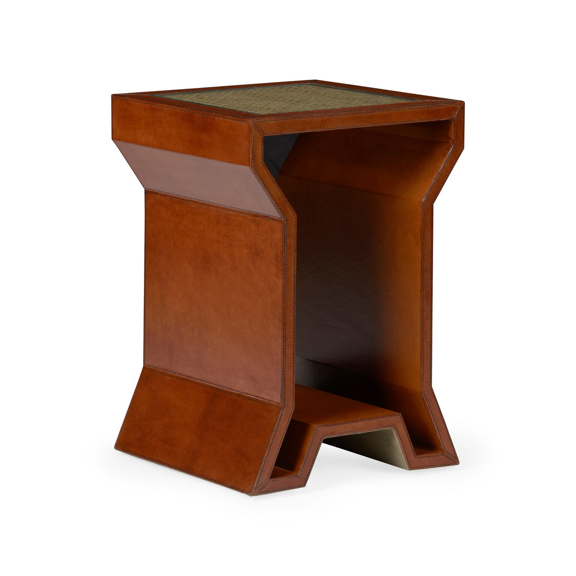 Chelsea House Leather Side Table
