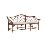 Chelsea House Chippendale Bamboo Settee -Brown