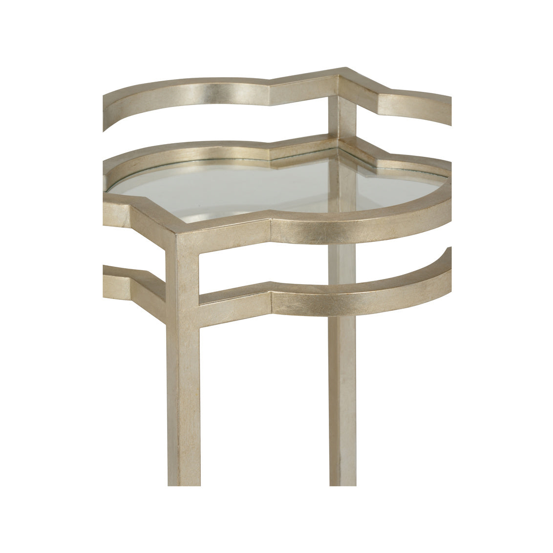 Chelsea House Quatrefoil Bar Cart - Silver