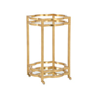 Chelsea House Quatrefoil Bar Cart - Gold